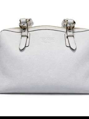 Coach Pebble Leather Tote in Light Blue Shoulder/ Crossbody